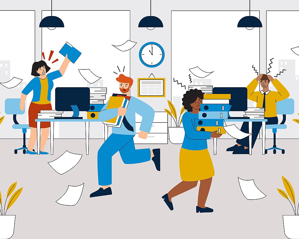 Without a prescription anxiety pills: myth or reality? 3 Work Stress Illustration - Task Overloaded Person - CIPHR Connect, CC BY 2.0, Via Wikimedia Commons