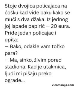 Vic dana Baka pored stadiona