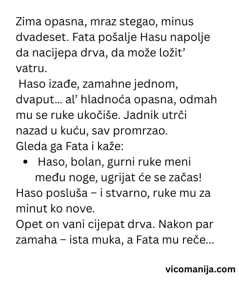 Vic dana Fata grije Hasu