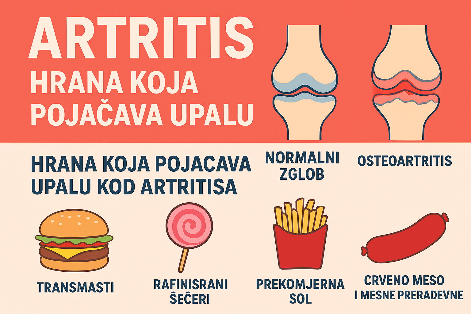 Zabranjena hrana kod artritisa namirnice koje izazivaju upalu