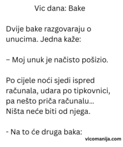 Vic dana Bake razgovaraju