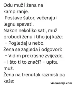 Vic dana Muž i žena na kampovanju