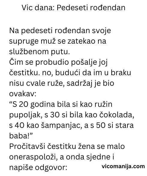 Vic dana Pedeseti rođendan