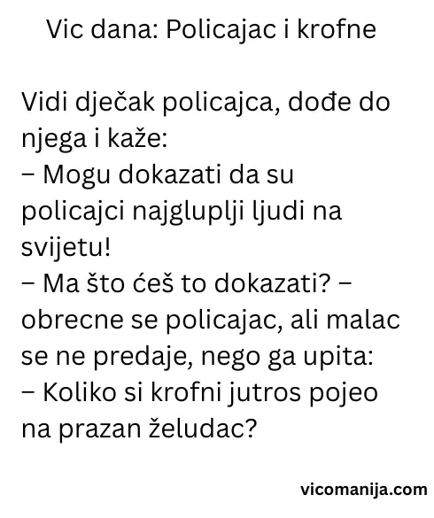 Vic dana Policajac i krofne