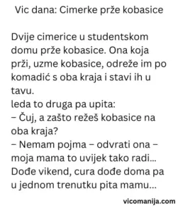 Vic dana Cimerke prže kobasice