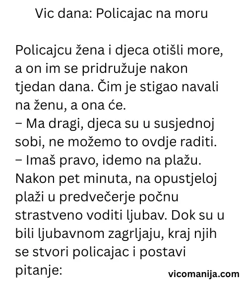 Vic dana Policajac na moru