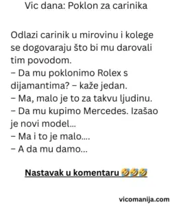 Vic dana Poklon za carinika