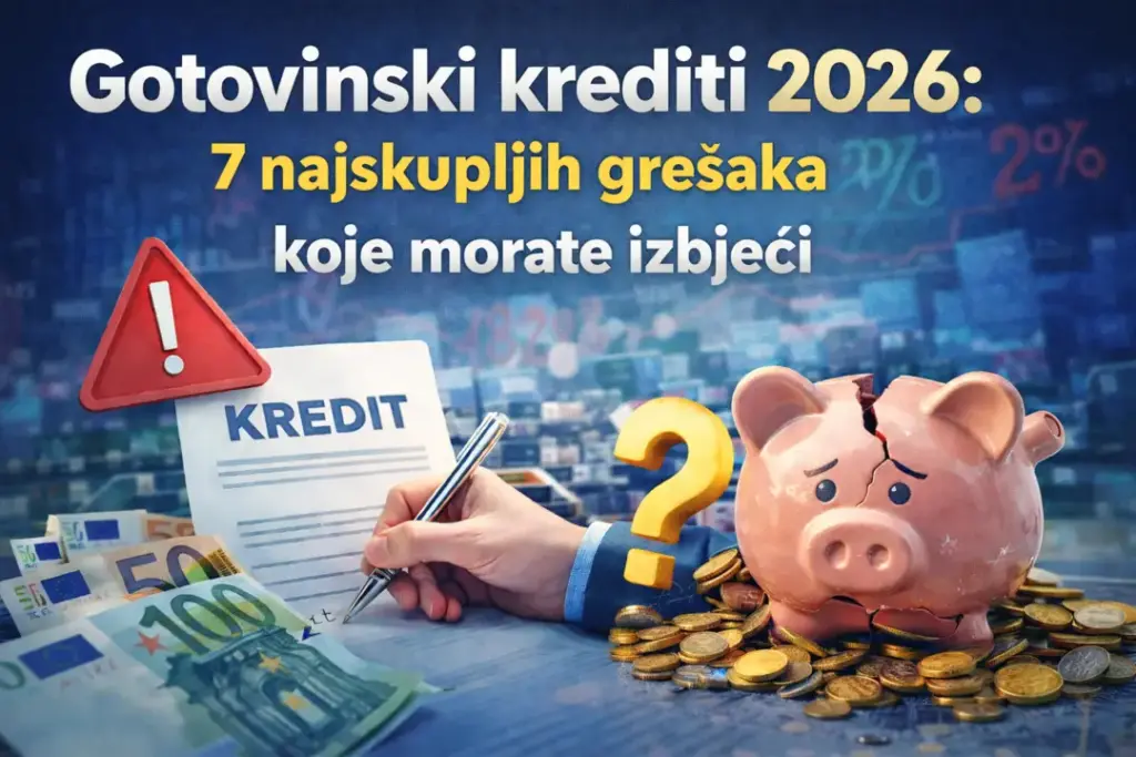 Gotovinski kredit 2026: 7 najskupljih grešaka koje morate izbjeći 1 Gotovinski kredit 2026 7 najskupljih grešaka koje morate izbjeći
