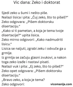 Vic dana Zeko i doktorat