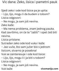 Vic dana Zeko, lisica i pametni pauk